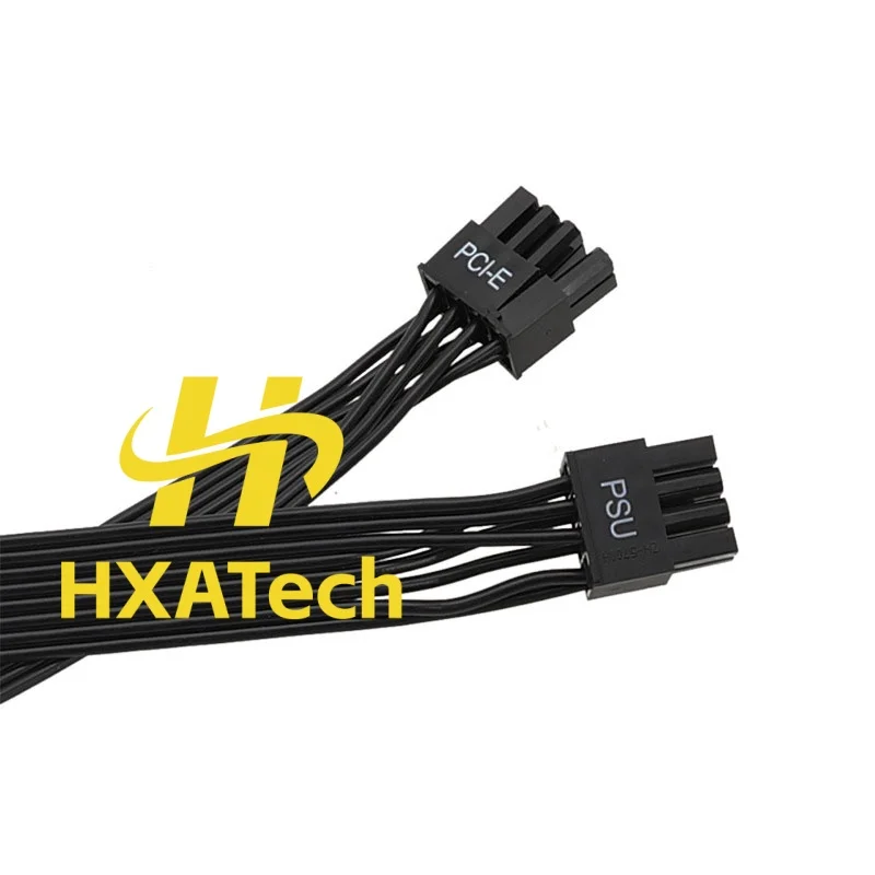 HXATech- PSU PCIe 8pin To 6+2Pin Video Card Power Supply Cable 8 Pin To Dual 8pin Modular Cable For Corsair ARESGAME