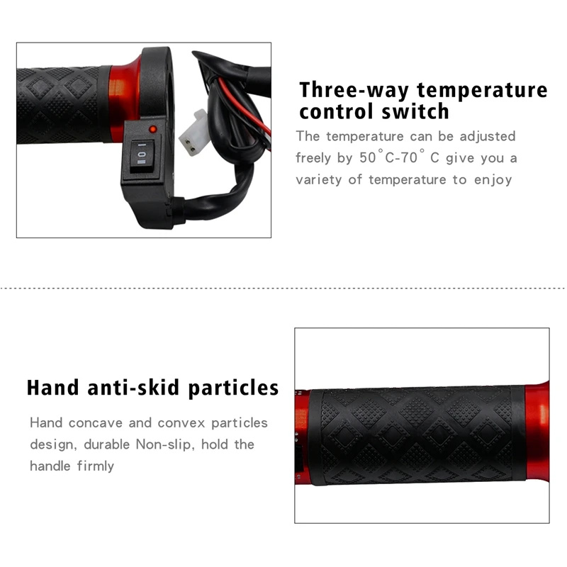 12V 22MM Motorcycle Handlebar Electric Heat Handle Grips Modified Handlebar Repalcement Universal