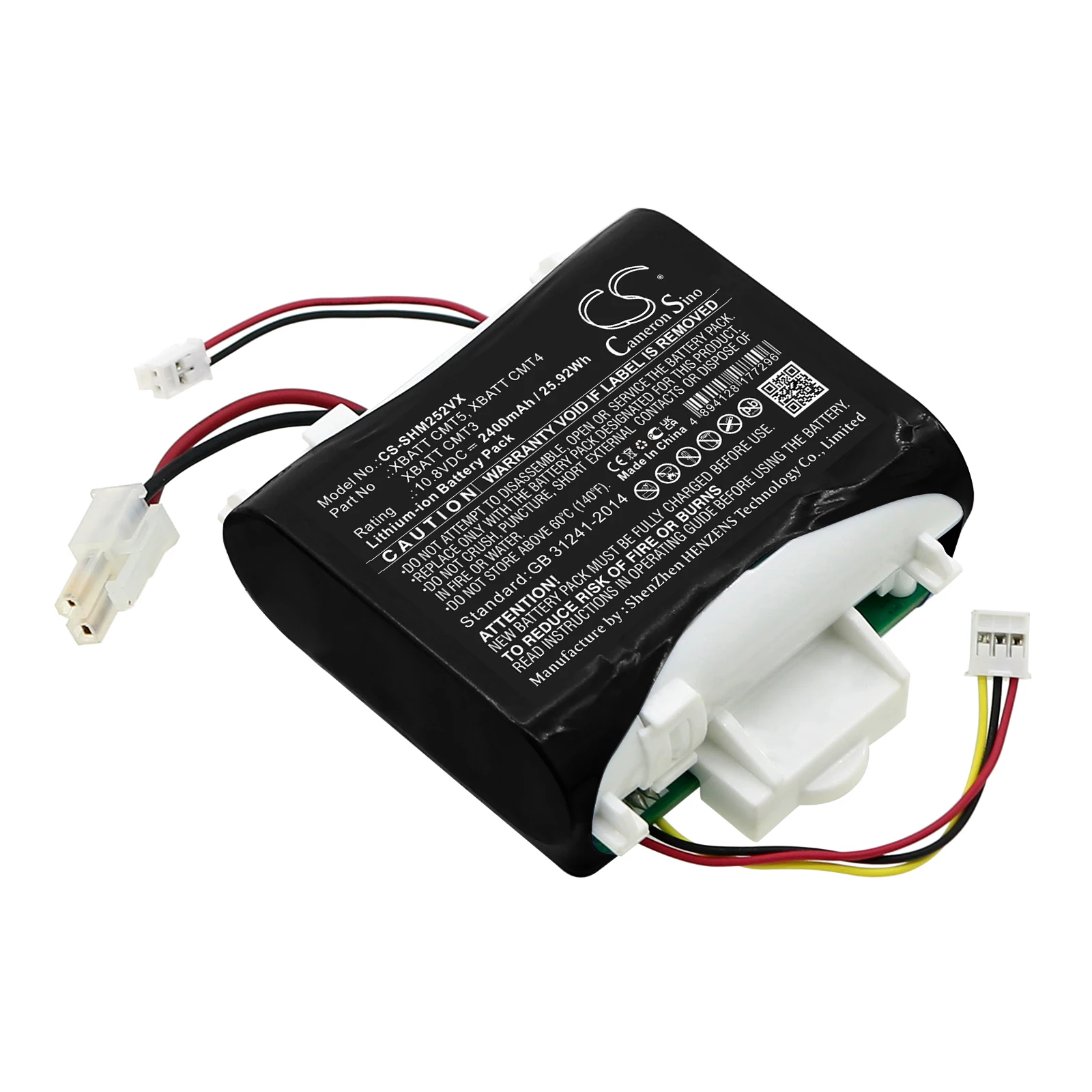 

CS вакуумная батарея для Shark VM252 VM252C QM250 VM251, подходит для XBATT CMT3 XBATT CMT4 XBATT CMT5 2400mAh/25.92Wh Li-Ion 10,80 V