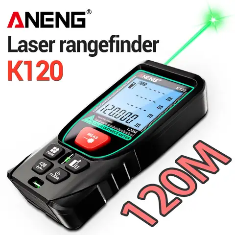 ANENG K120 레이저 줄자 50M 70M 100M 120M 레이저 거리 측정기 전자 눈금자 유용한 측정 도구 눈금자 테스트