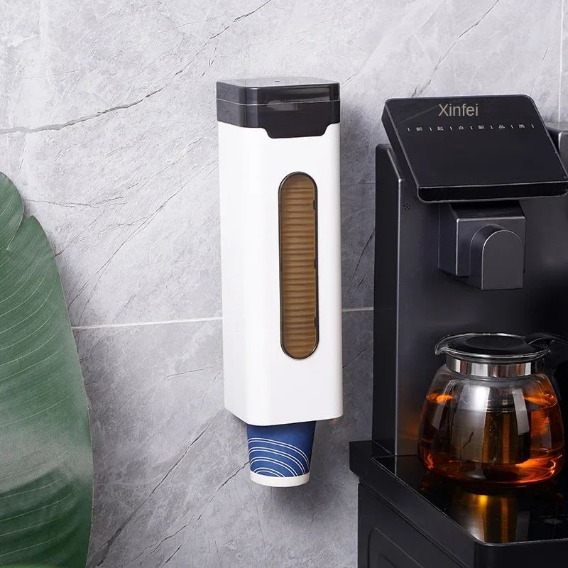 

Paper Cup Holder Wall Mounted Drinking Water Machine Plastic Cup Feeder Automatic Disposable Paper Cup Extractor