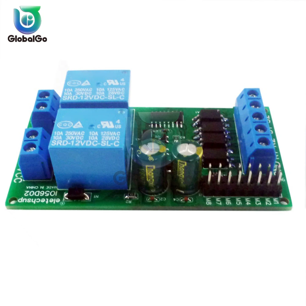 IO56D02 DC 12V 24V Motor Controller Relay Board Forward Reverse Control Limit Start Stop Switch Motor Controller Module