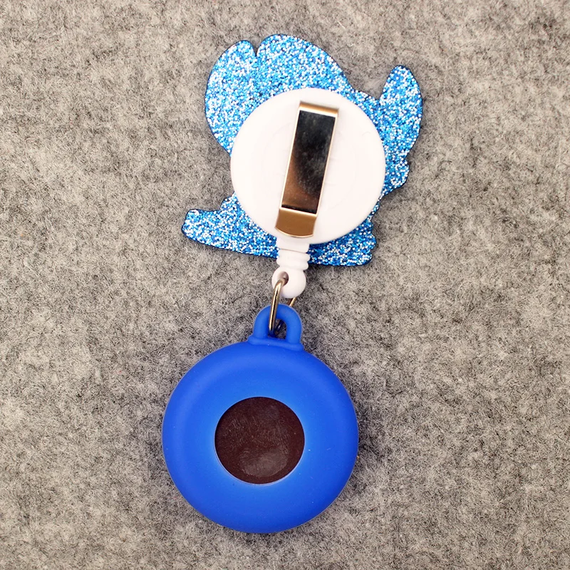 Cute Friends Pig Bear Blue Mouse Style Pocket Watch Retractable And With Clip For Men And Women