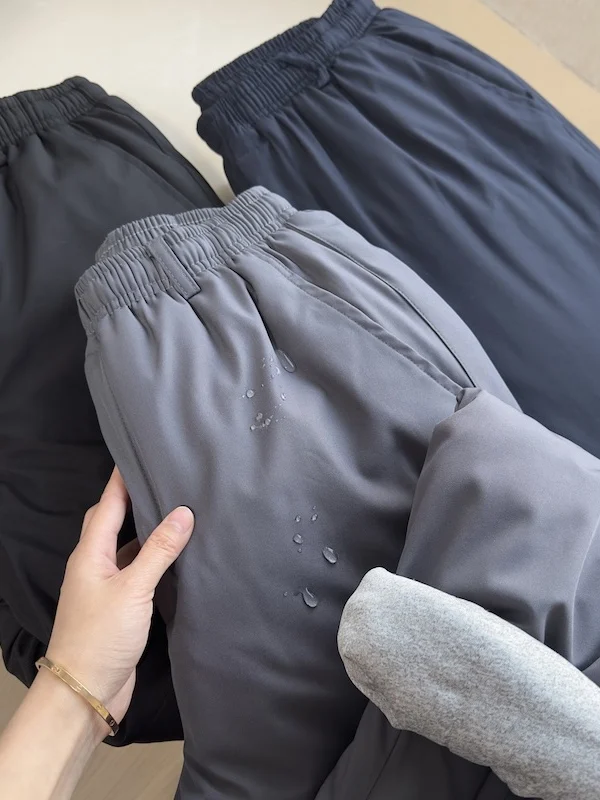 

Ultra-Thi Cotton Ski Pants Men's Casual Straight Leg Trousers Windproof Water-Resistant Outdoor Sports Winter Survival