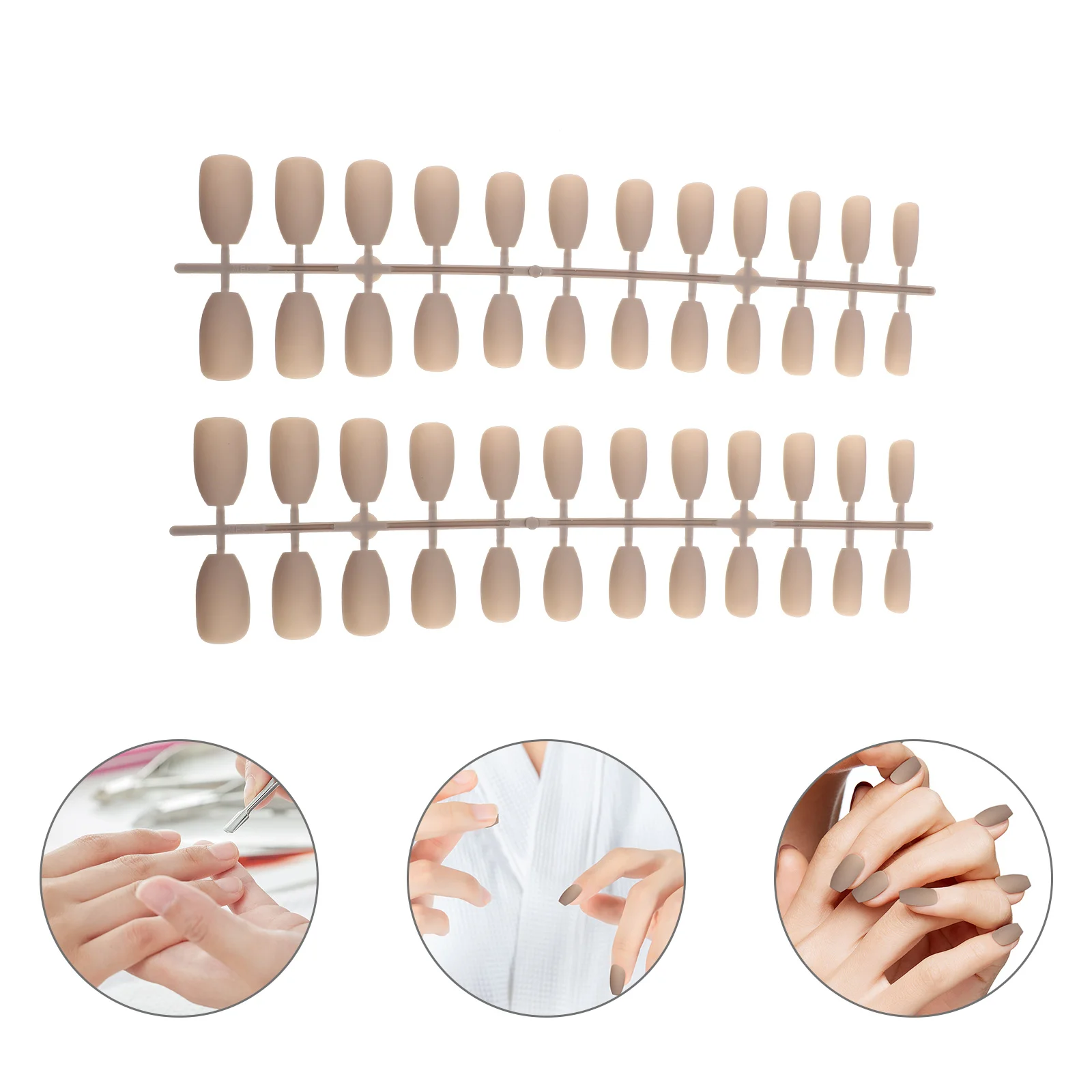 

1 Set Ultra-thin Ballet False Nails Plastic Exquisite Fake Nails for Women Girls long fake nails long women false nail