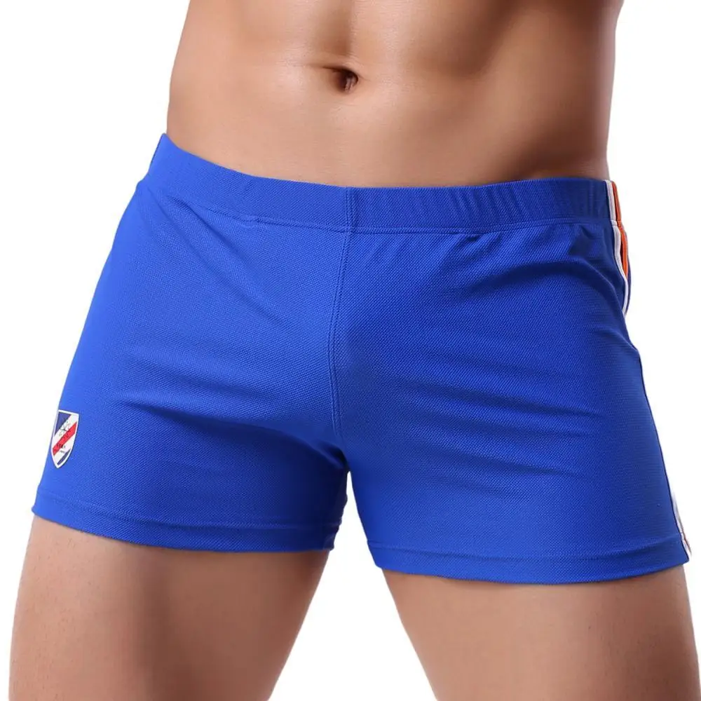 BRAVE PERSON Underwear Men Boxers Shorts Mesh Breathable Fabric Low-waist Sexy Mens Underpants Boxers Penis Pouch Casual Shorts