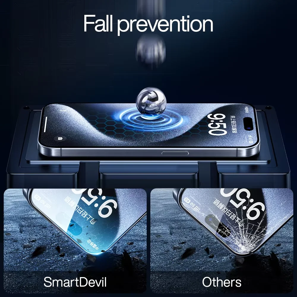 SmartDevil 2 SZT. Folia Ochronna na Ekran do Vivo X200 Pro Mini X300 HD Anty-niebieskie Światło Hartowana Folia Nie Pełne Pokrycie Anty-odciski Palców — zdjęcie produktu 3