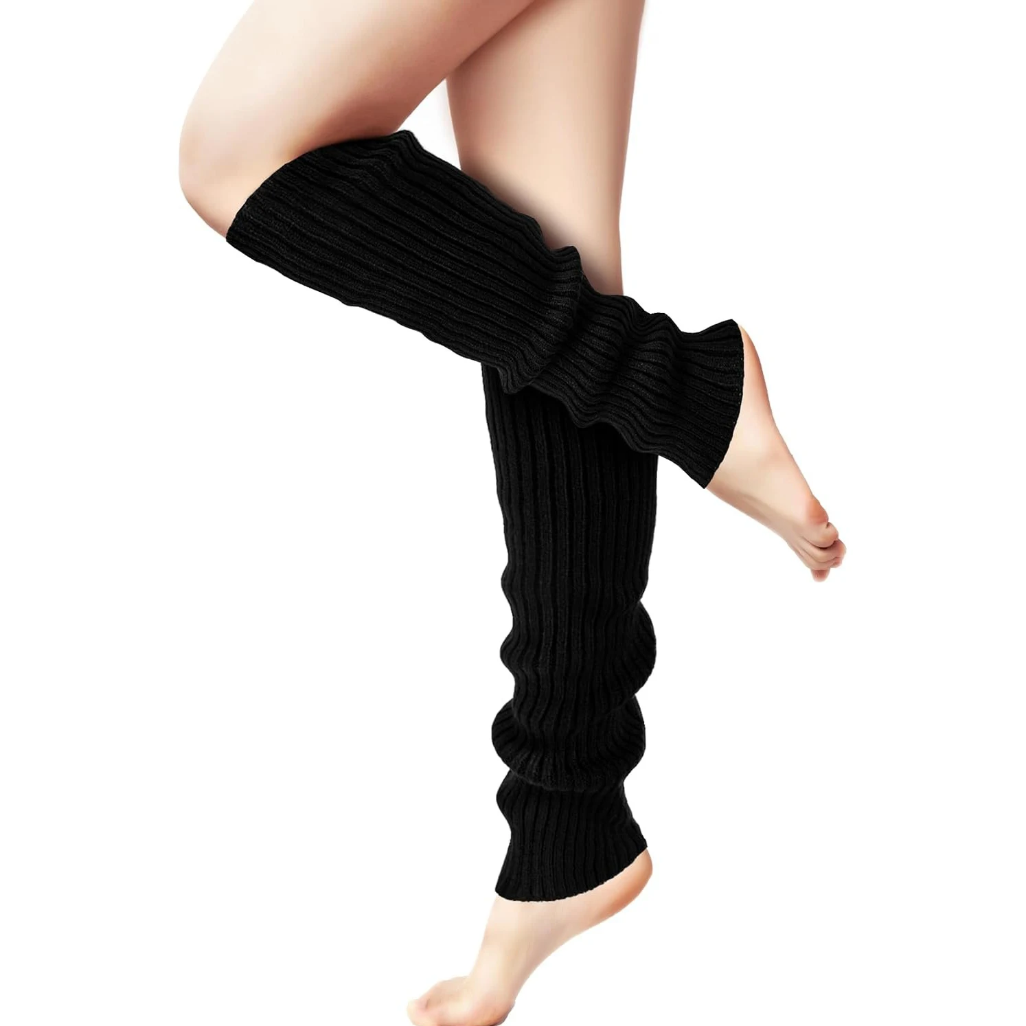 Women'S Leg Warmers Socks - Knee-High  with Ribbed Texture, Warm & Cozy for Long Boots/Casual Wear  Y2K Style, Thick Calf Sock