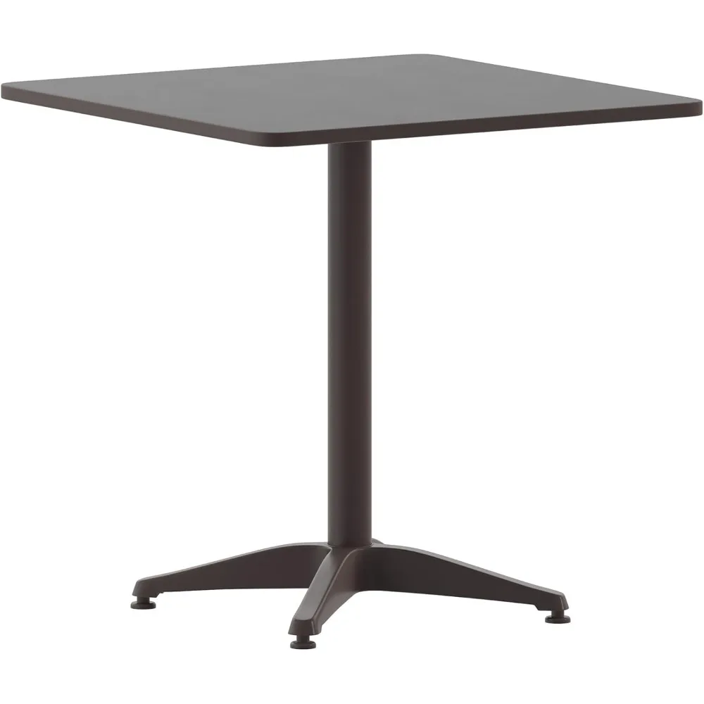 

Mellie 27.5'' Square Aluminum Indoor-Outdoor Table with Base Bronze