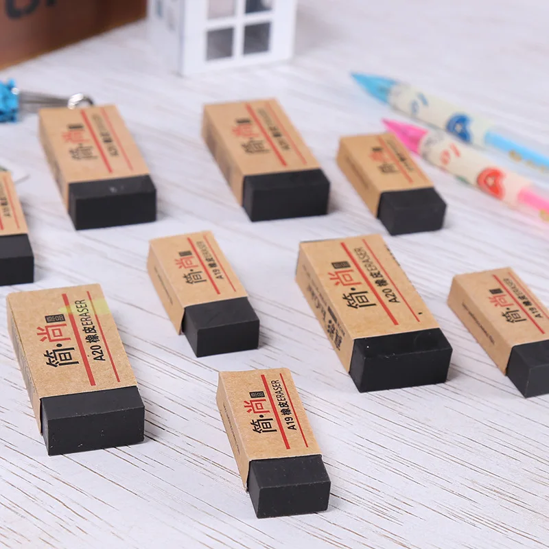 4pcs  Black Creative Cute Culture School Stationery Gift   Exam 2B4B   Office   Writing Eraser