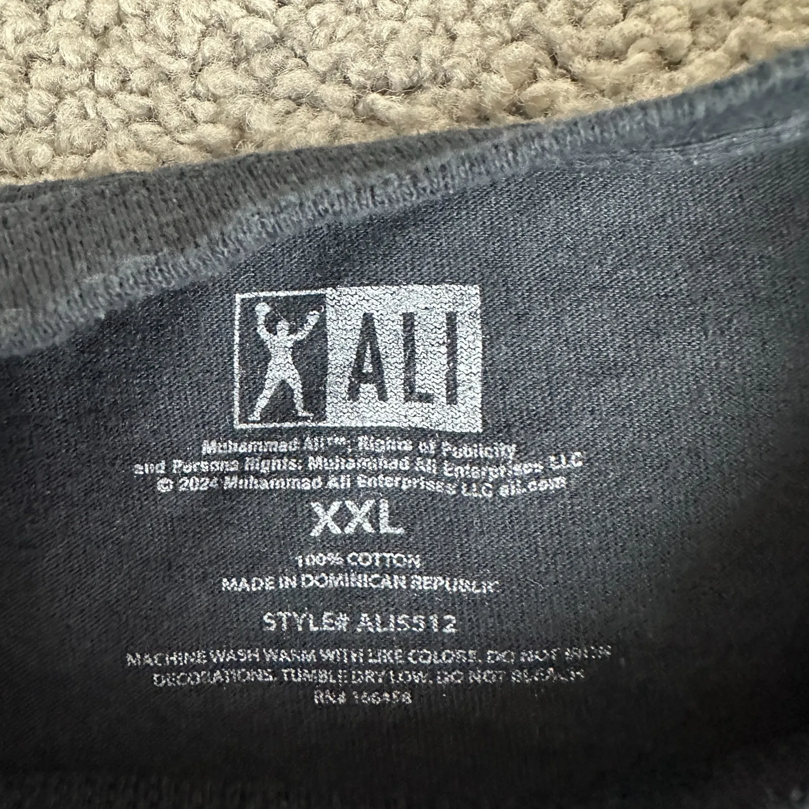 قميص محمد علي للرجال XXL 2XL أسود أحمر تعويم مثل زبدة يطير 56 يفوز 37 KO #4