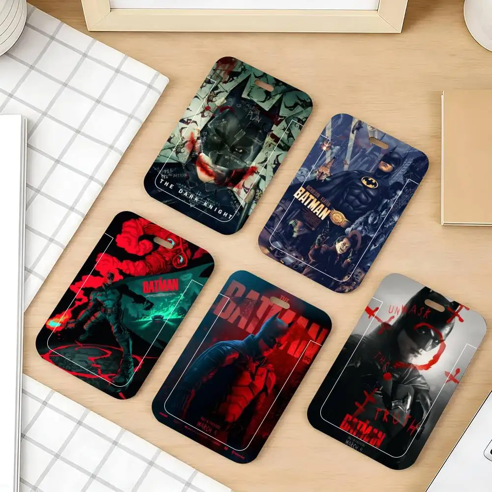 Porta-Cartão de Identidade com Cordão Temático do Filme B-Batman, para Mulheres, Homens, Porta-Cartão de Trabalho, Estojo para Cartões de Ônibus para Estudantes e Crianças