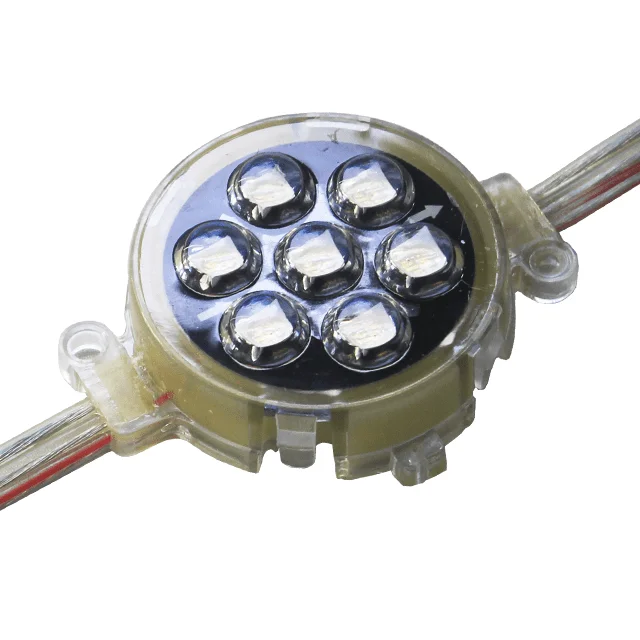 

25mm 30mm led point lighting shenzhen digital dmx kit 3 light running 5 star round shape 5050 rgb led pixel point lights