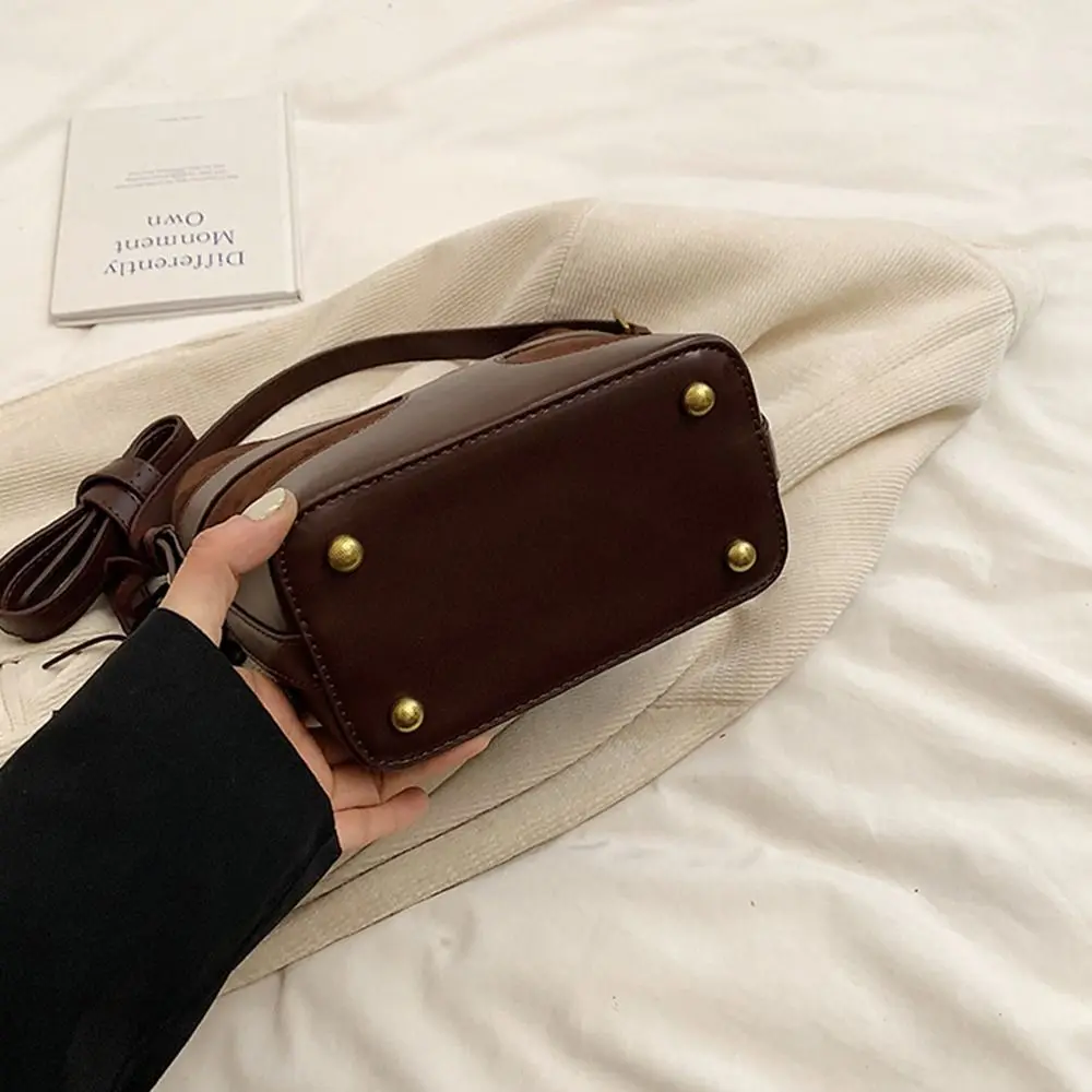 العصرية شرابات قلادة فو الجلد المدبوغ دلو حقيبة يد حقيبة كتف مترهل المتشرد أكياس سعة كبيرة بلون حمل حقيبة التسوق