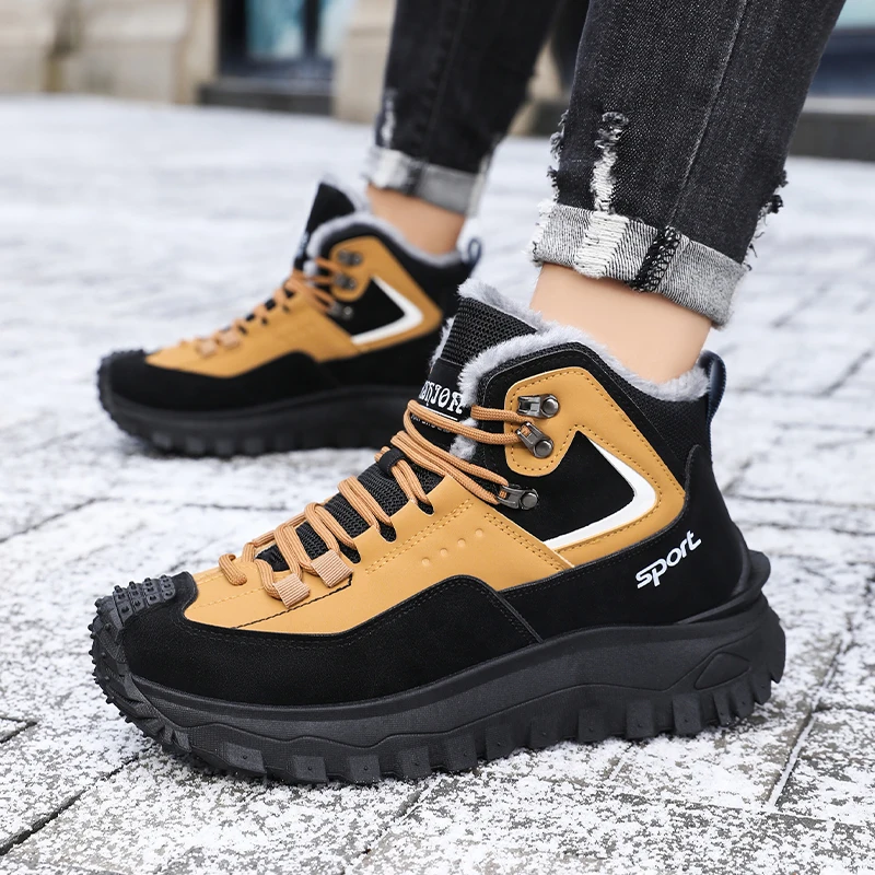 

Mesh Men's Casual Shoes Fashion Pu Leather Man Footwear Comfortable Breathable Outsole High Top Ankle Booties Anti Slip Sneakers