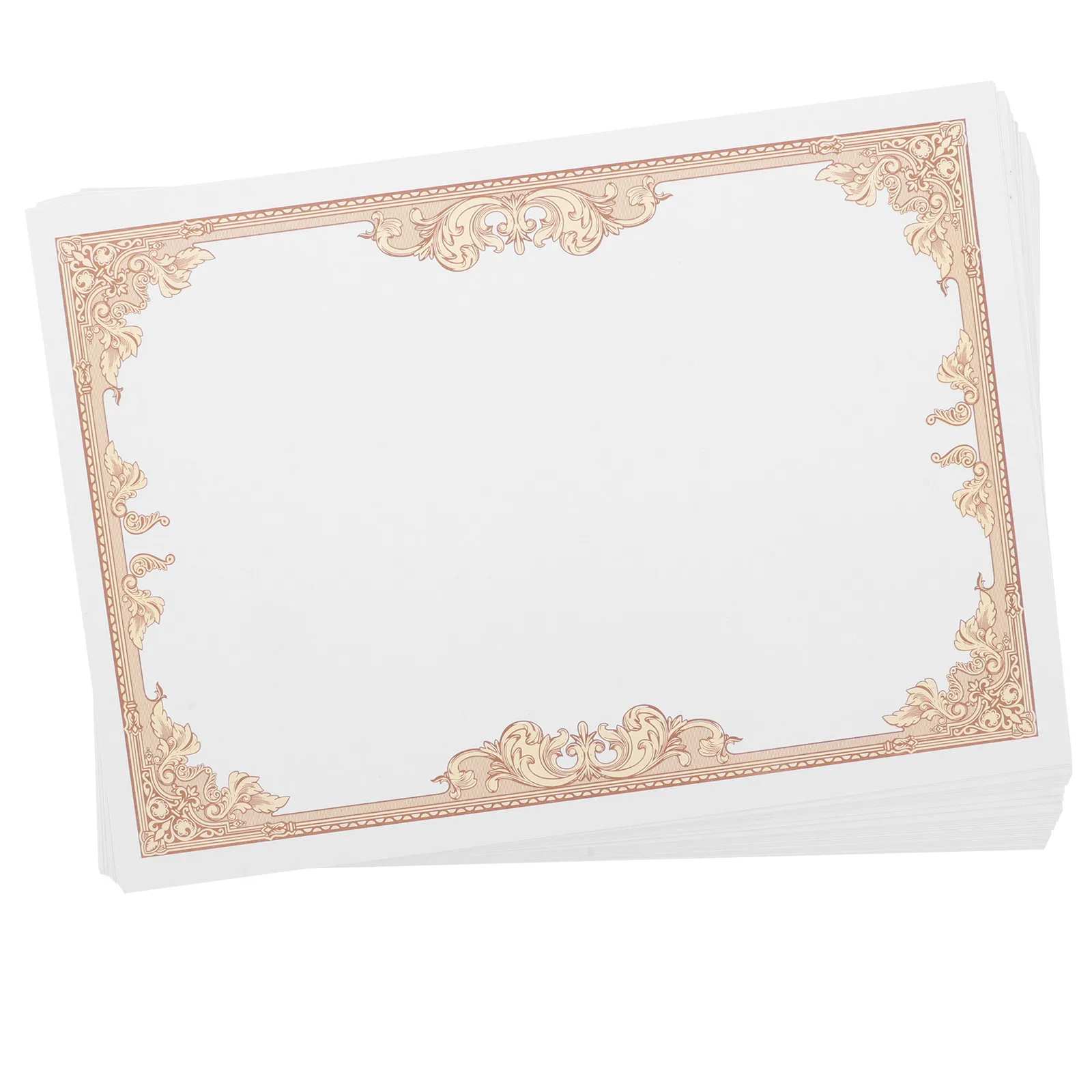 

30Pcs Certificate Paper Printable Blank Diploma Paper Writable Smooth Writing Surface Elegant Design for Employee Recognition