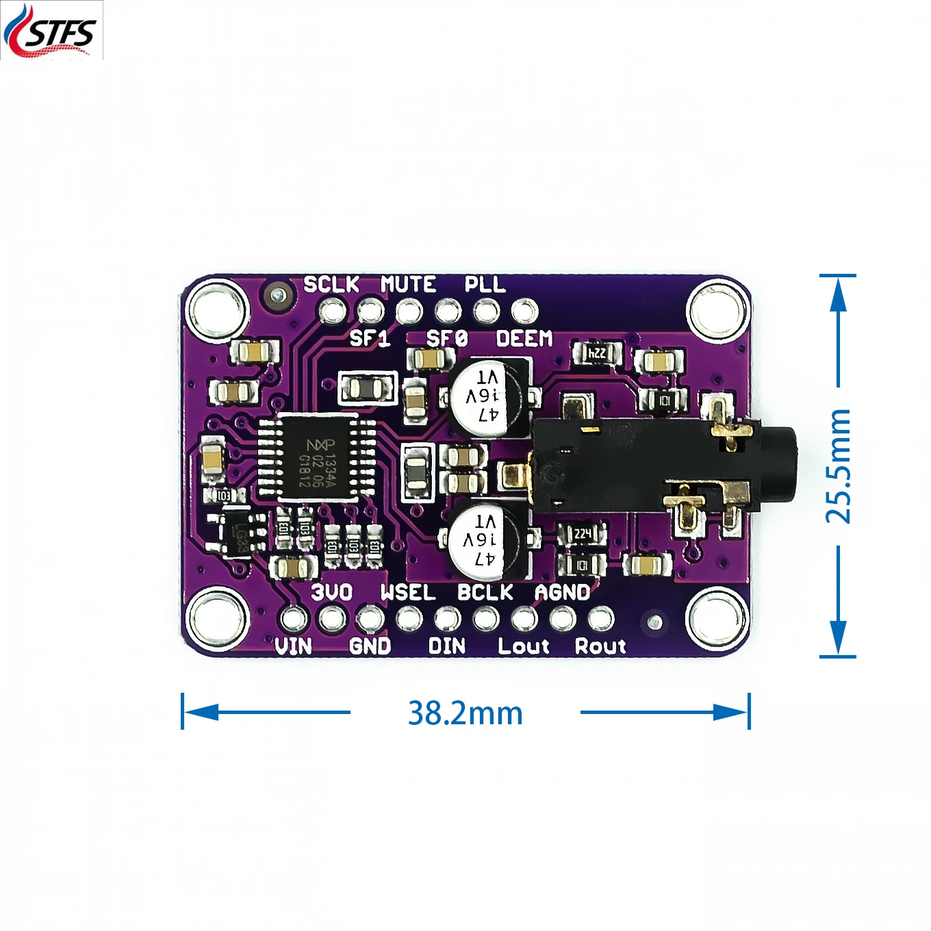 CJMCU-1334 DAC Module CJMCU-1334 UDA1334A I2S DAC Audio Stereo Decoder Module Board For Arduino 3.3V - 5V