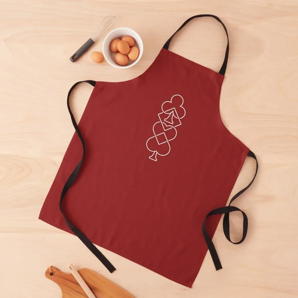 

Playing Card Suits Stacked Apron Barber with personal logo Hairdresser For Woman Apron