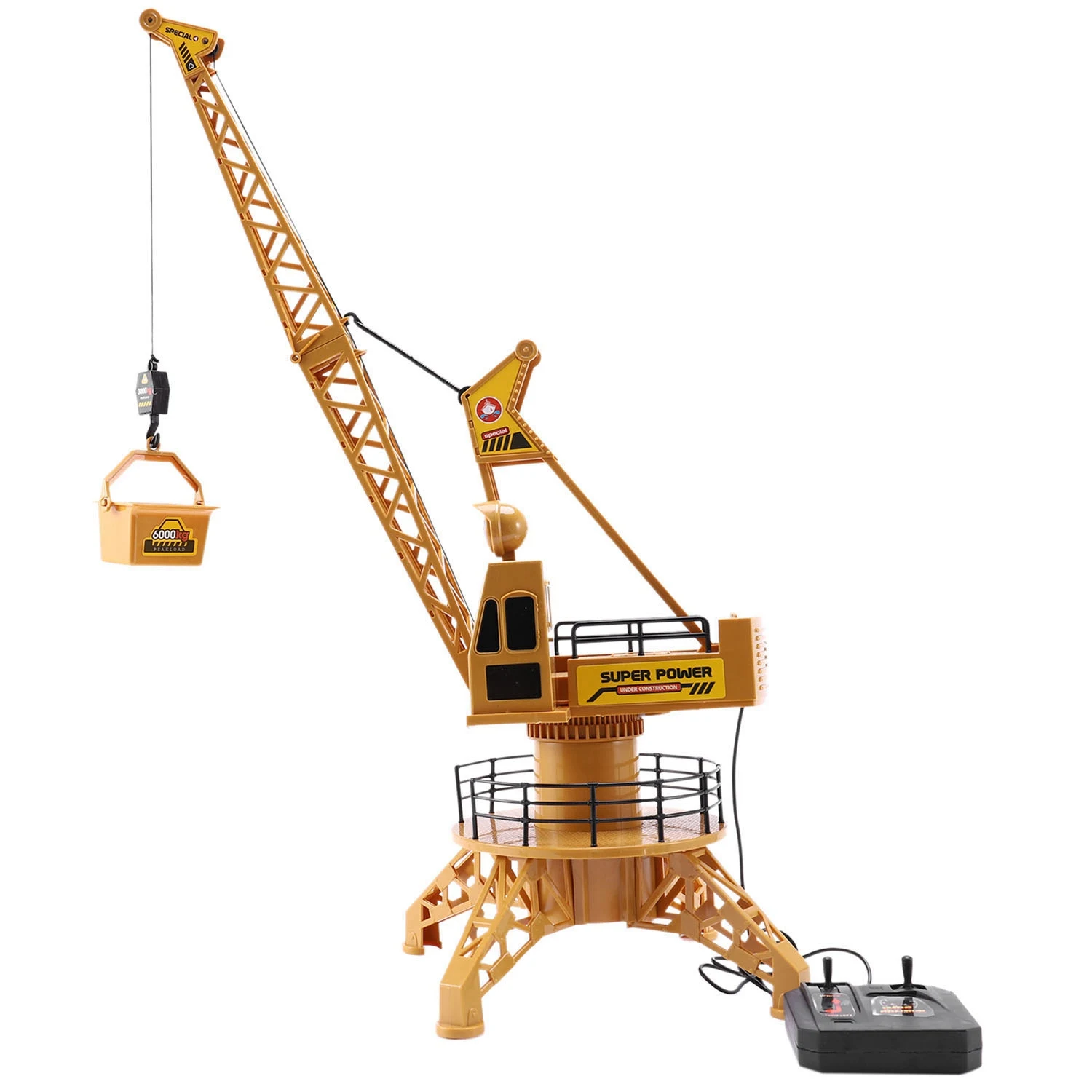 Grue de simulation télécommandée, jouets de construction, tour de grue RC, modèle de camion RC, rotation à 360 degrés, cadeaux d'anniversaire