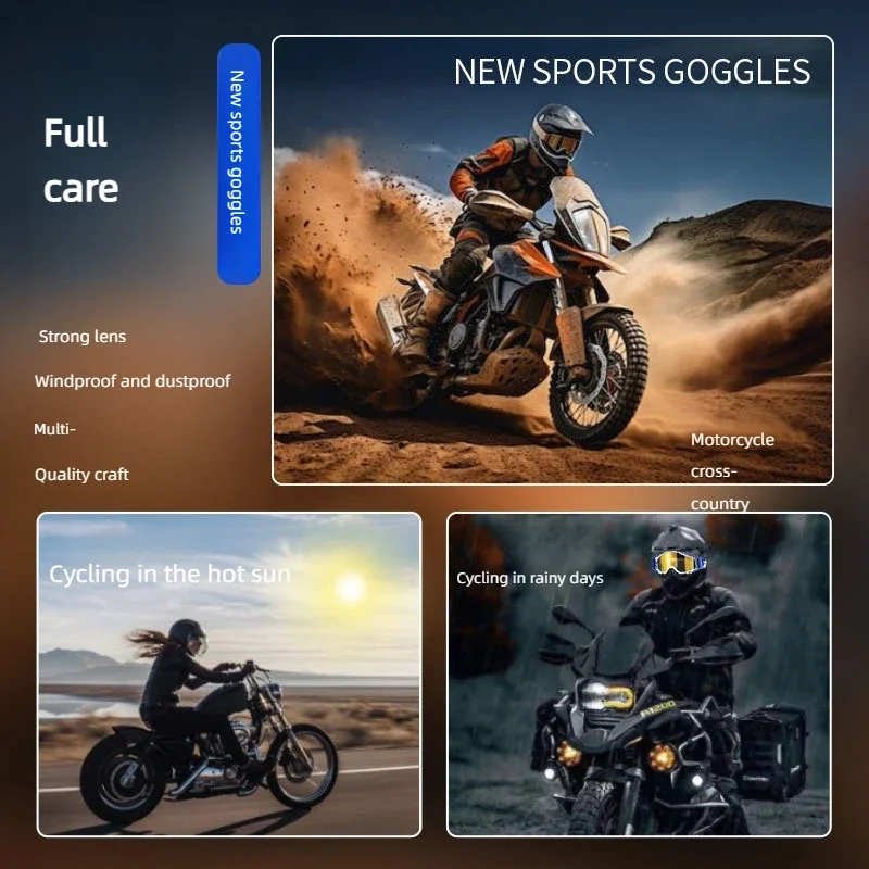 حار دراجة نارية نظارات الرجال موتوكروس نظارات خوذة MX موتو الترابية دراجة ATV التزلج الرياضة في الهواء الطلق الزجاج سكوتر Googles قناع الدراجات #2