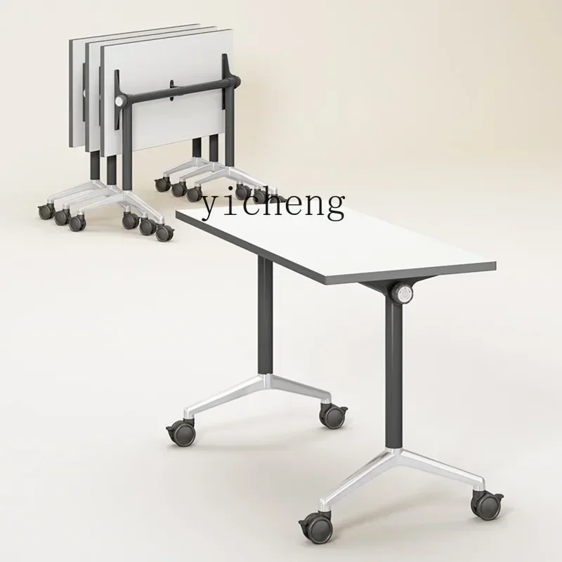 v9.7-folding conference table training classroom desk office meeting room long table double can be combined splicing