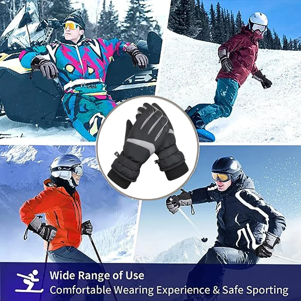 Ski Gloves Waterproof Windproof Anti Sli - Warm Gloves Thermal Touchscreen, For Men Women Outdoor Winter Ski Gloves