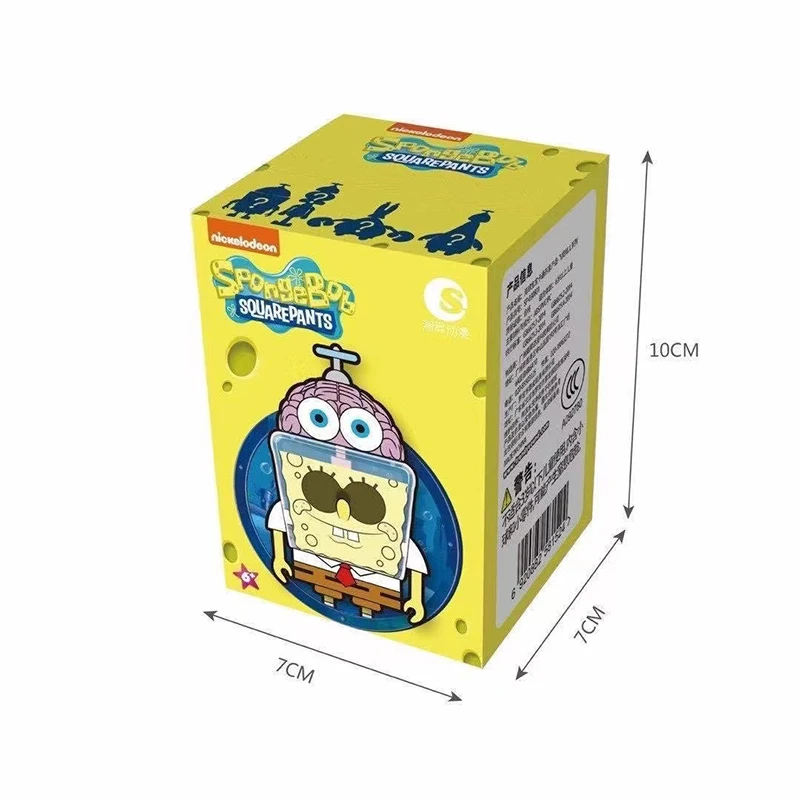 SpongeBob Flying Brain Series Blind Box Compatible With Lego Large Particle Assembly Block Children\'s Christmas Gift Toys