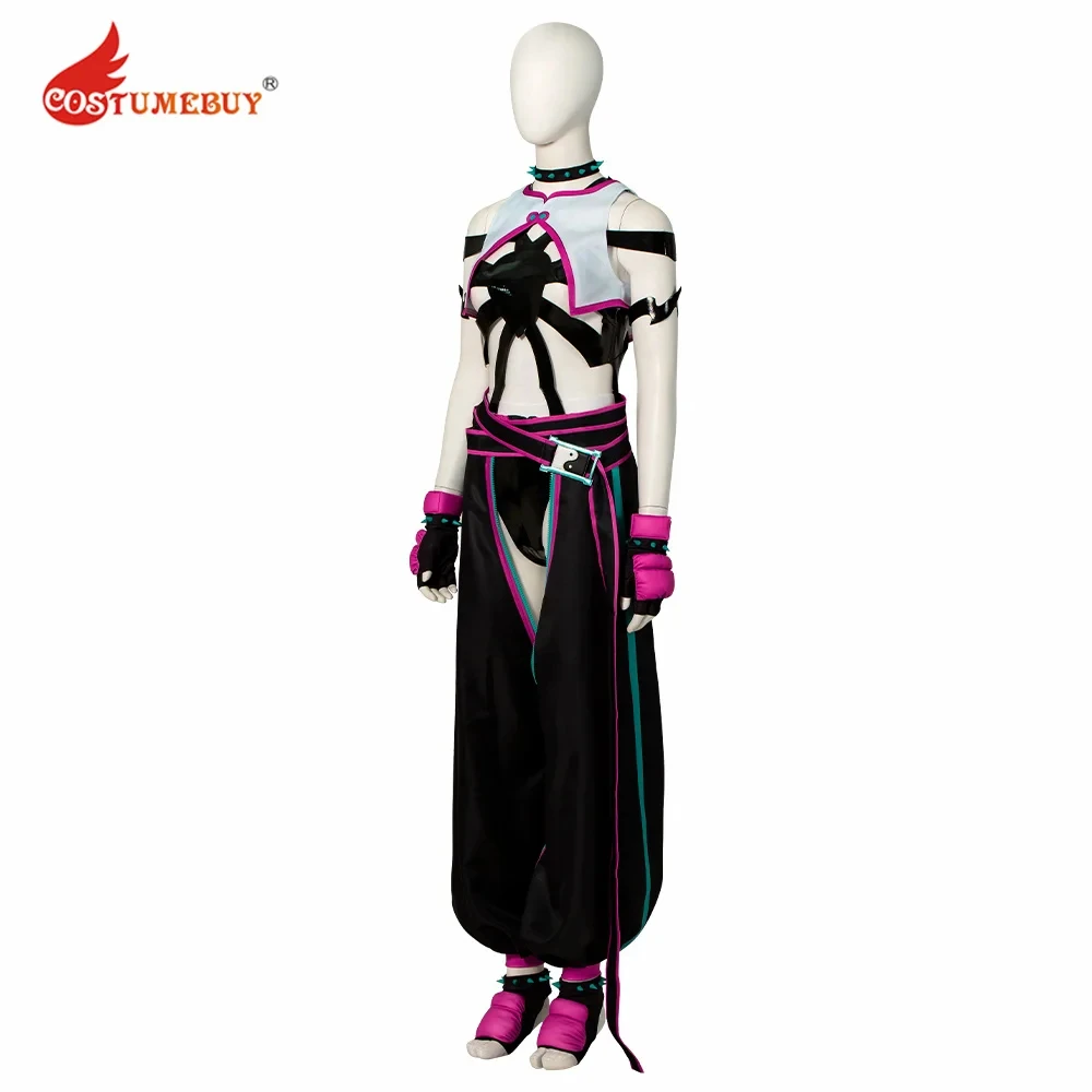 Juri Han Cosplay Costume Fighter Game SF 6 Outfits Halloween Carnival Party Clothes Roleplay Women Sexy Jumpsuit Outfits