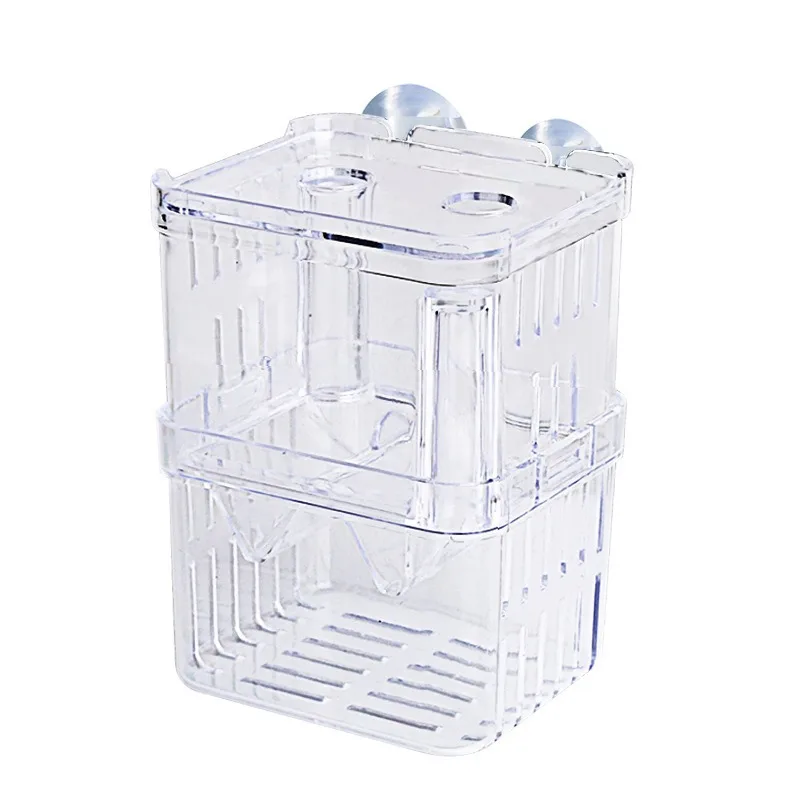 New Aquarium Peacock Fish Incubator Breeding Box Acrylic Isolation Box Tropical Hatchery Spawner Alec Tank Betta Fish Separate