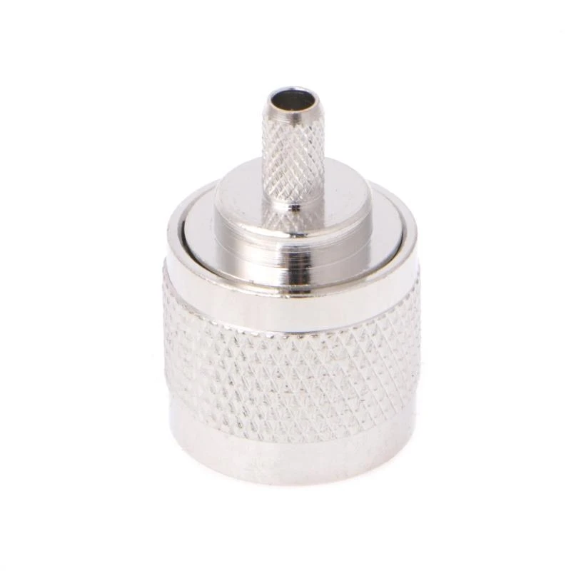 10pcs n 남성 플러그 크림프 RG58 RG142 LMR195 RG400 동축 케이블 스트레이트 커넥터