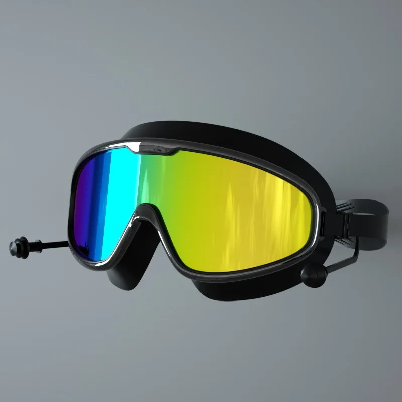 

Big Frame Mirrored/Clear Lens Comfortable Silicone Swim Glasses Waterproof Anti-Fog Lens Men Women Swimming Goggles Swim Eyewear