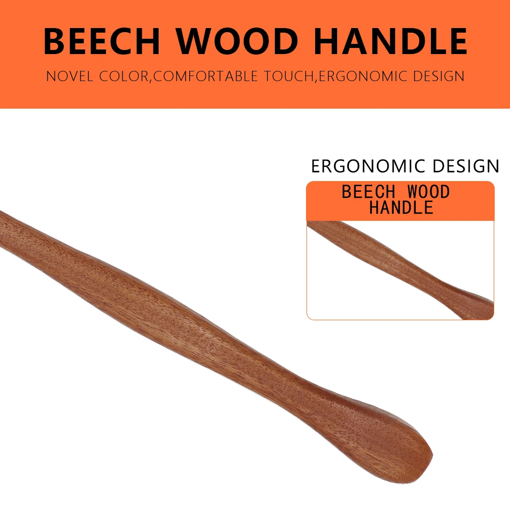 PDR Hammer with Beech Wood Handle, Interchangeable Stainless Steel POM Heads For Car Body Paintless Dent Repair Tools 3 PDR Hammer with Beech Wood Handle, Interchangeable Stainless Steel POM Heads For Car Body Paintless Dent Repair Tools 3