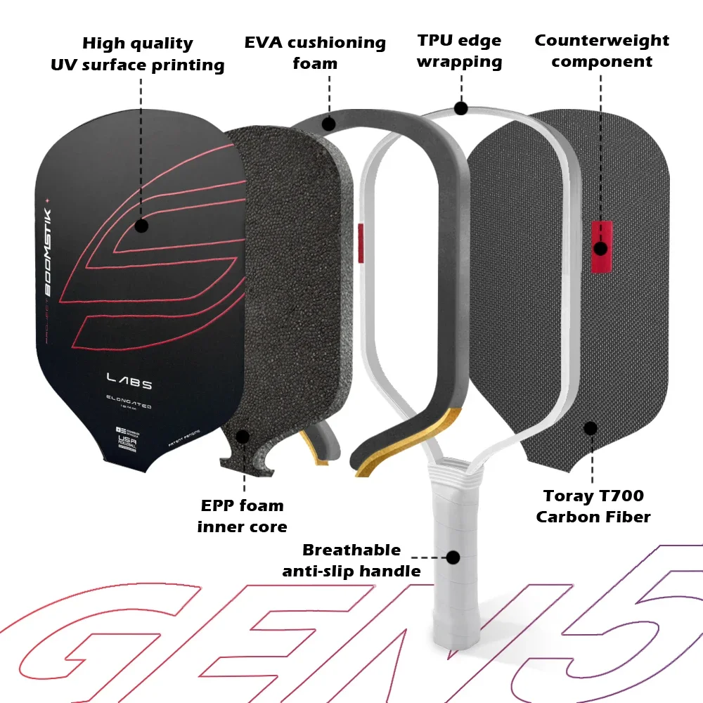 

Selkirk Equivalent T700 Carbon Fiber 5th Generation Pickleball Paddle with Boomstik Inner Core Heat Pressed for Enhanced