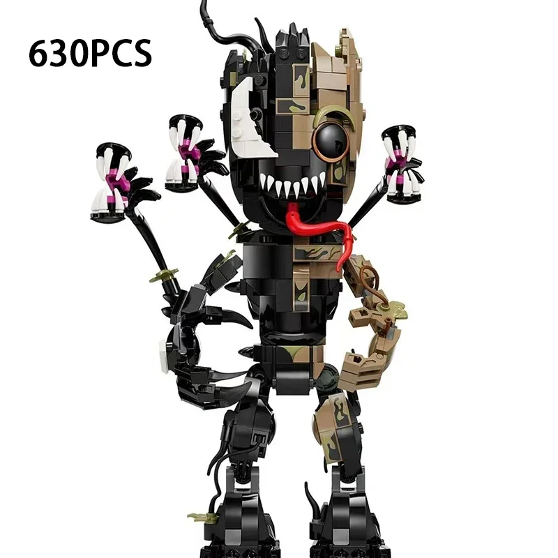 핫토이즈 마블 슈퍼히어로 댄싱 베놈라이즈드 그루트 빌딩 블록 트리맨 피규어 브릭스 호환 76249 76217 76297 선물 어린이용