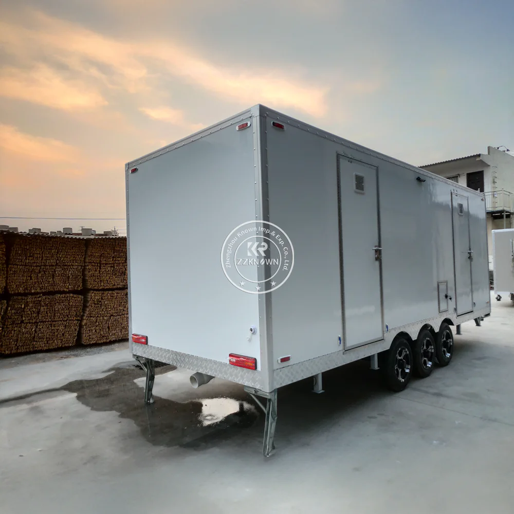 Mobile Outdoor Luxury Portable Bathrooms Toilet Trailer Portable Restrooms Camping Caravan Toilet Trailer For Sale