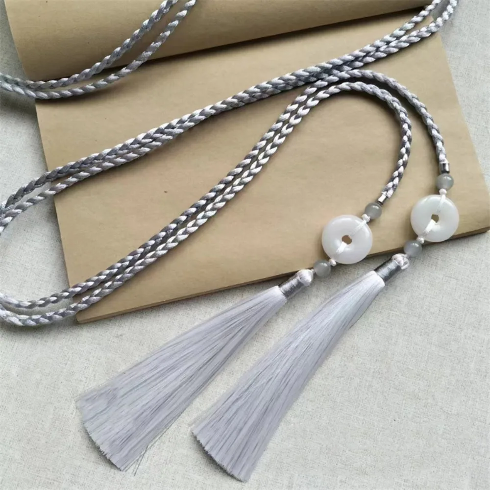 Simple Slim Hanfu Waist Tie Belt Chinese Style Adjustable Waist Rope No Punching Tie Rope Thin Belt Girl