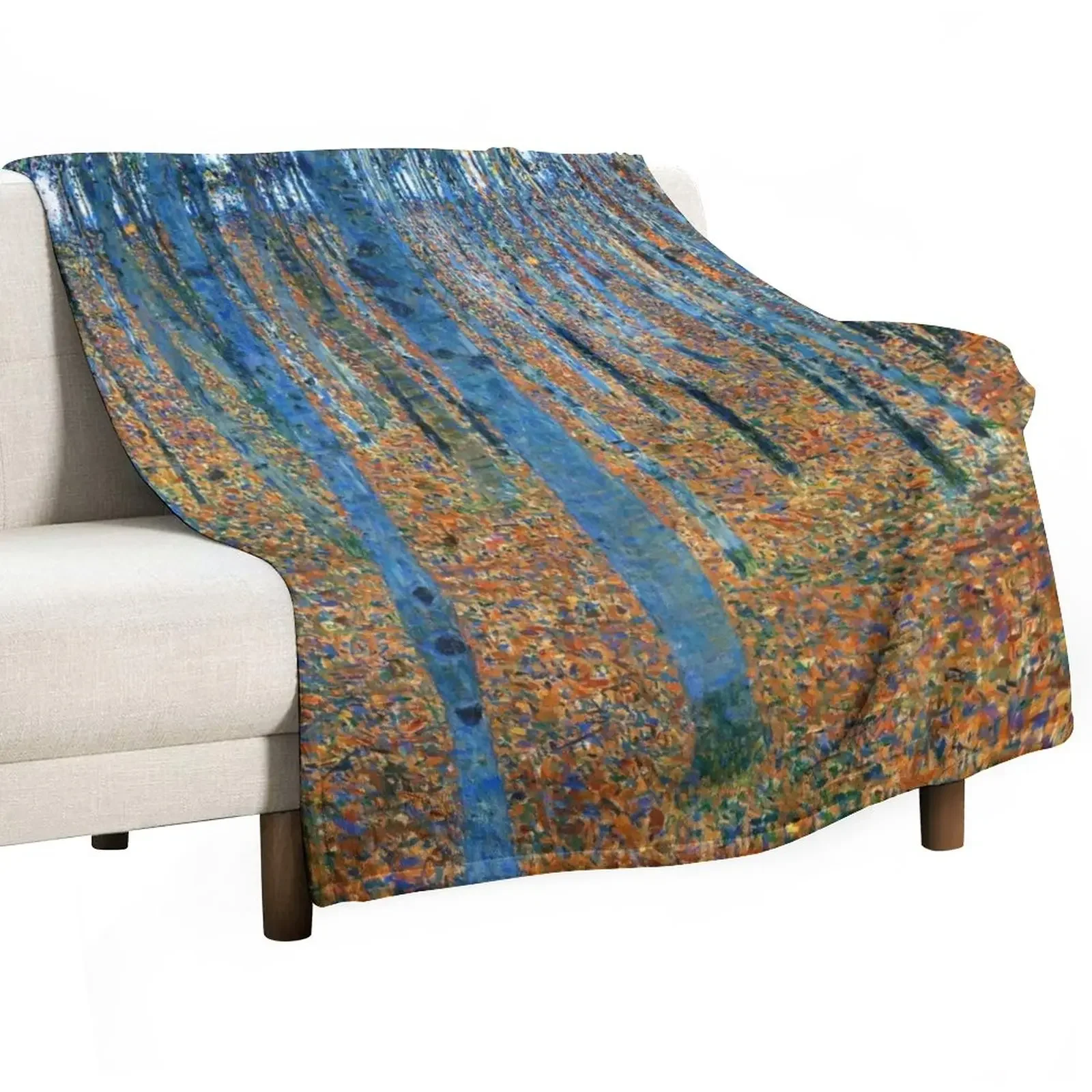 Gustav Klimt - Beech Grove Throw Blanket Summer Luxury Blankets