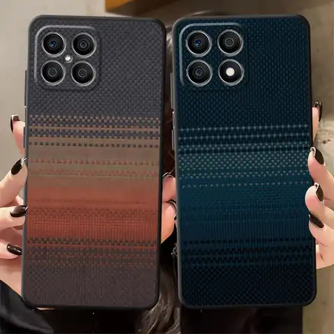 Funda Phone Cover Case for Honor X5b X8 Magic5Lite X9a X7 X6 200 400 Lite 90 8X 70 Cool Carbon Fiber Pattern