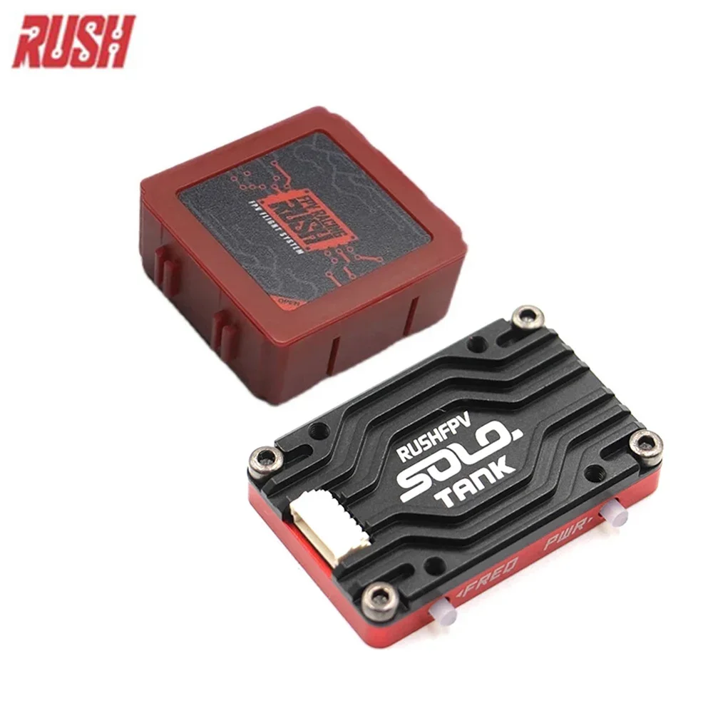 RUSHFPV RUSH TANK SOLO 5.8G VTX جهاز إرسال الفيديو CNC Shell 48CH 1.6W عالية الطاقة المدمج في ميكروفون ل RC FPV سباق الطائرة بدون طيار