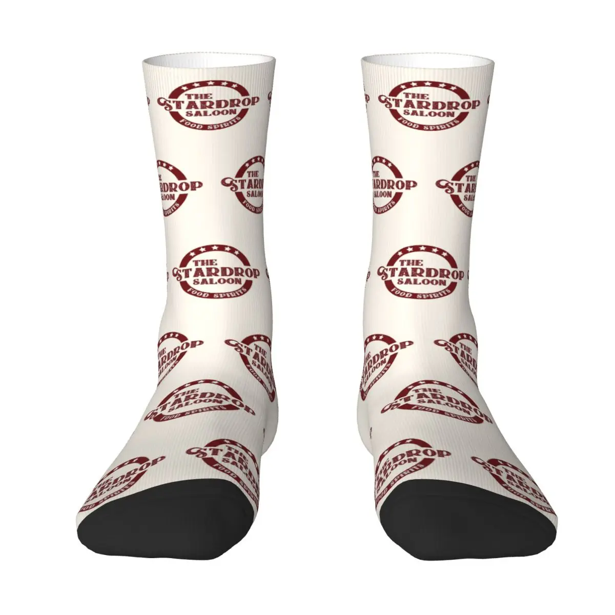 

The Stardrop Saloon Pub Logo Stardew Valley Burgundy Logo Socks Harajuku Super Soft Stockings All Season Long Socks Accessories