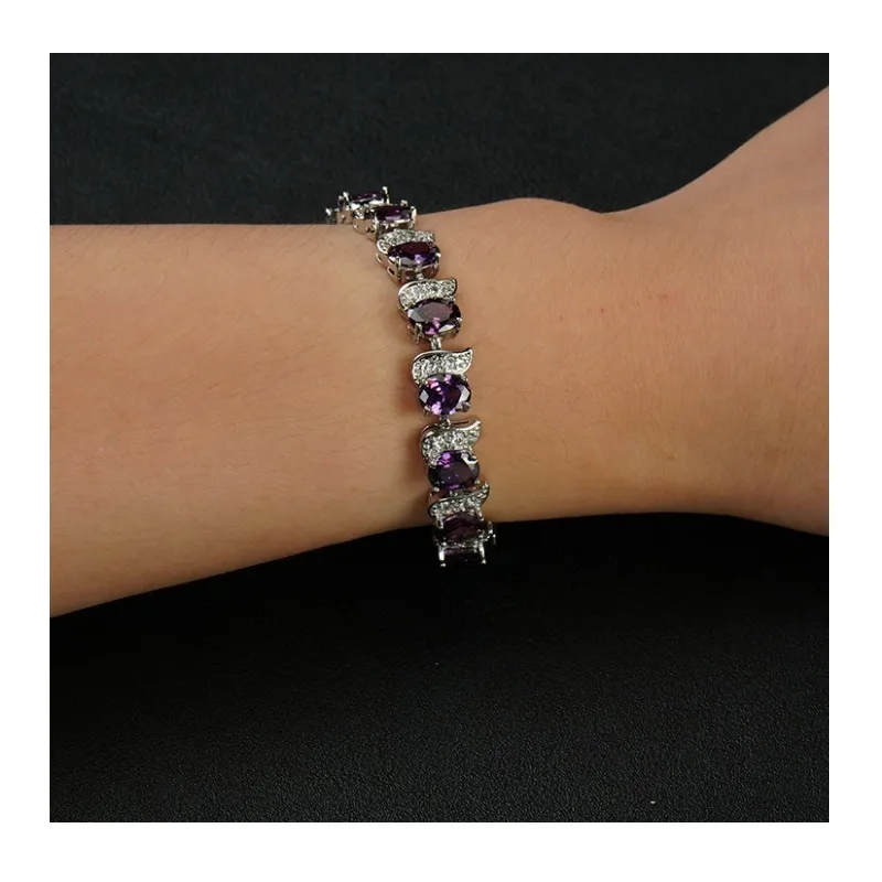 

Customized Jewelry Purple Jewelry Set Bracelet Small Three-dimensional Decoration Versatile