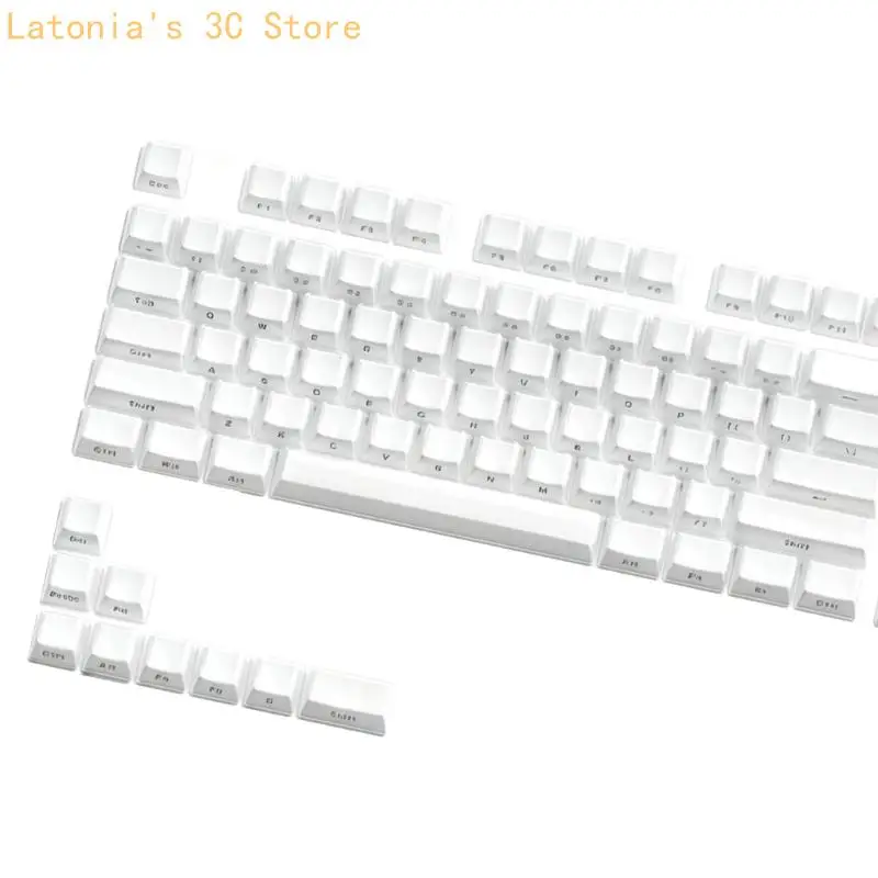 Crystal Jelly und Gaming-Tastatur-Tastenkappen-Set, seitlich bedruckte OEM-Profilform mit 113-Tasten-Stil für die – Detail 4