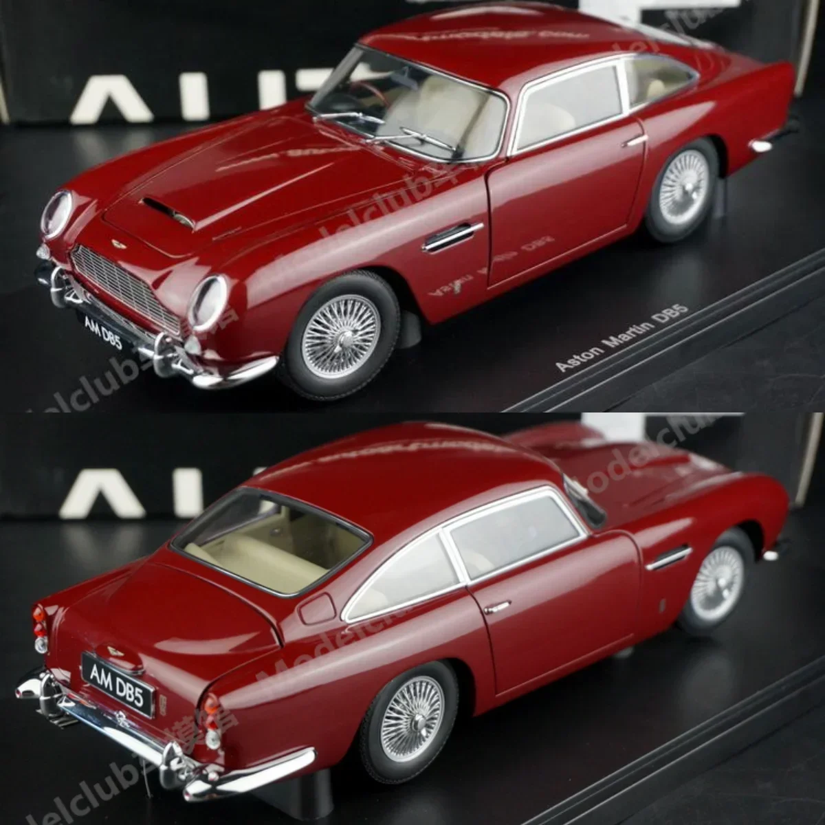 

Autoart 1:18 Aston DB5 Burgundy Simulation Limited Edition All Open Alloy Metal Static Car Model Toy Gift