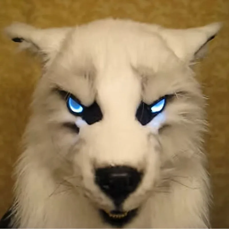 Fashion Simulation Animal Werewolf Fox Lion Props Mask Carnival Party Party Halloween Hood Mask Latex Mask Party Makeup Ball