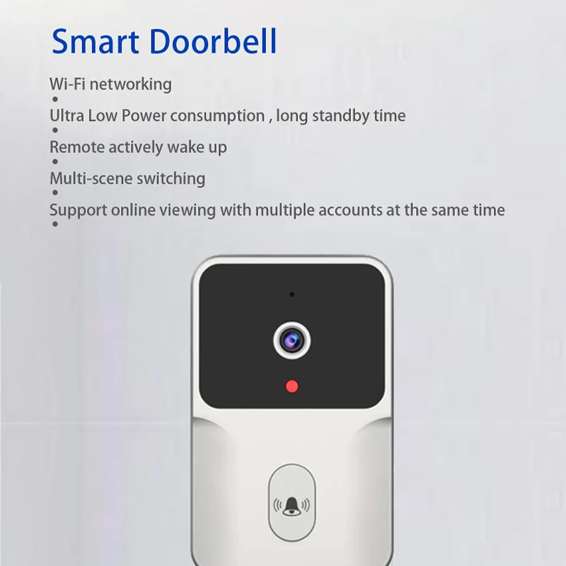 Tuya Wireless Video Doorbell Tuya Smart Home APP HD Video Intercom Motion Detection Night Vision WIFI Doorbell for Home Security