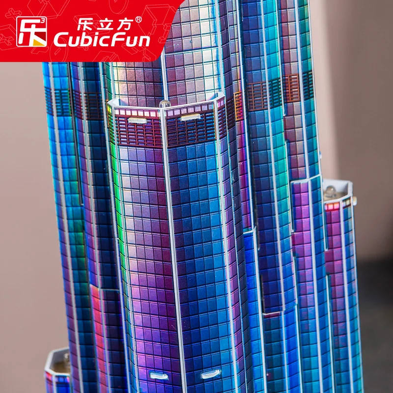 3d Puzzles 1.5m Dubai Burj Khalifa Tower Diy Building Paper Model Kids Creative Gift Children Educational Toys Hot Sale T66