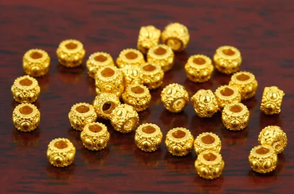 

Проставки из 18-каратного золота для ювелирных изделий, свободные бусины из золота карата, золотые пробки