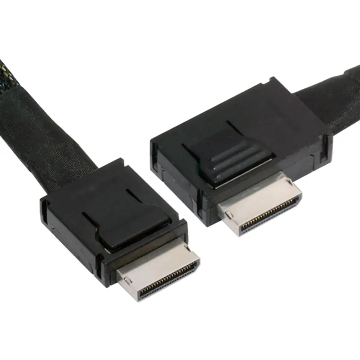 

Левый угловой 90 градусов OcuLink PCIe 4.0 PCI-Express SFF-8611 4i к SFF-8611Data Активный кабель для твердотельного накопителя eGPU 50 см