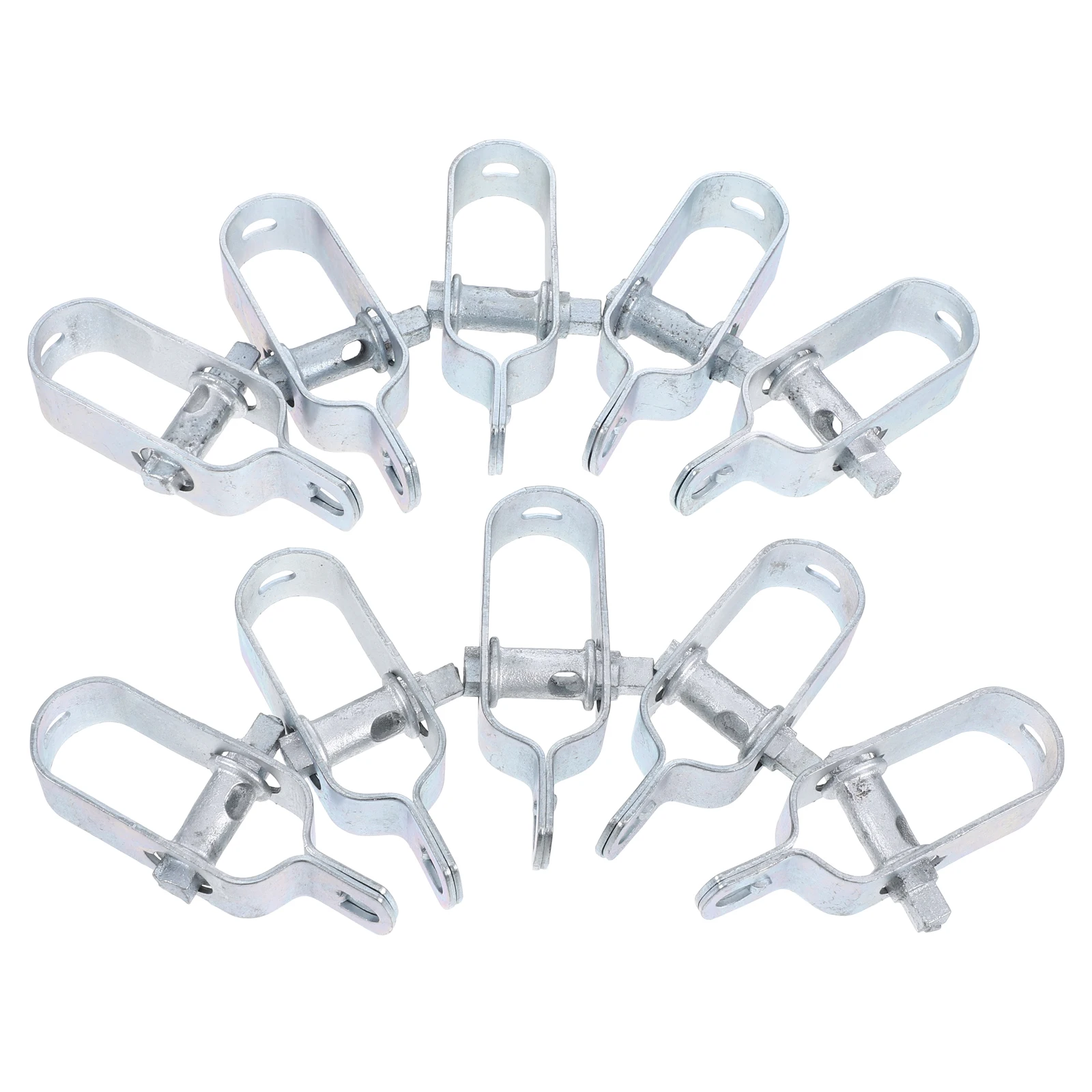 

10pcs Metal Fence Clips Wire Rope Clamp Adjustable Tightening Buckle For Greenhouse Orchard Trellis Agriculture
