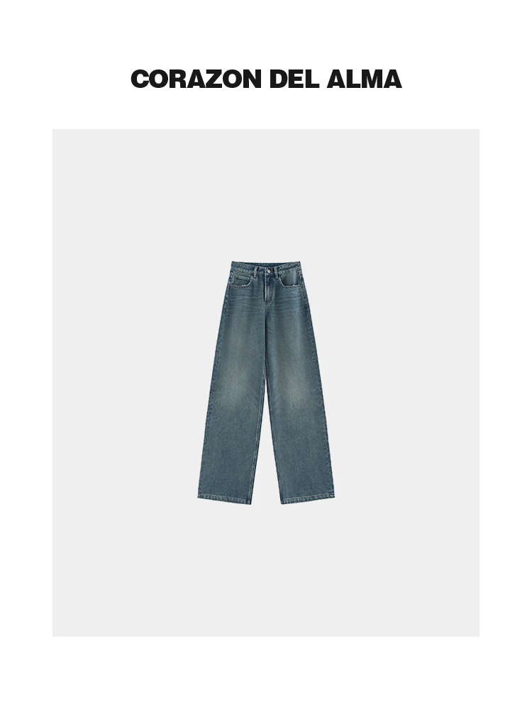 

Женские джинсы Corazon Del Alma Retro Enzyme: утепленные, прямые, классические, универсальные, с высокой талией, для похудения